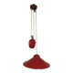 Red metal suspension rises and lowers.