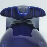 Grand cendrier poisson céramique bleue design vintage