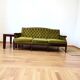 Canapé vintage vert mousse / chesterfield / canapé