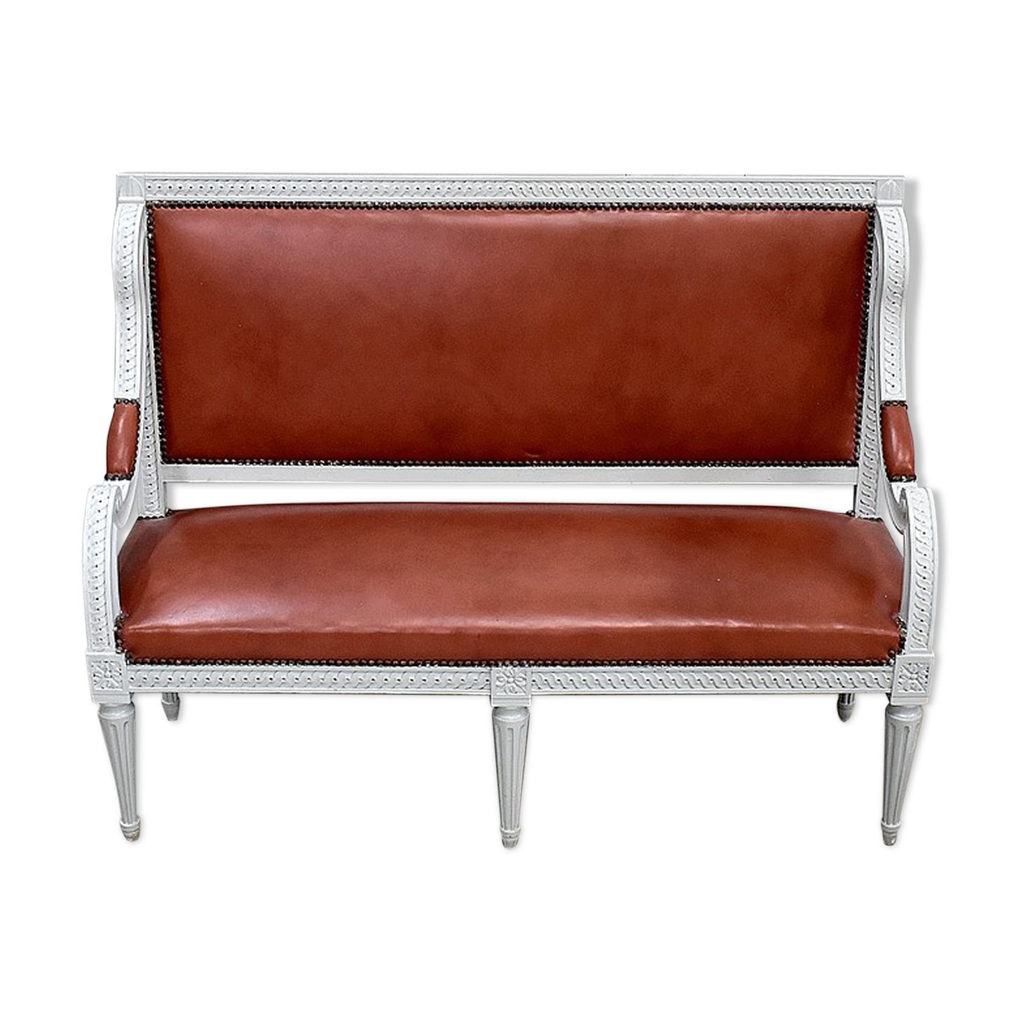 Beech children's bench, Louis XVI style, Early 20th century