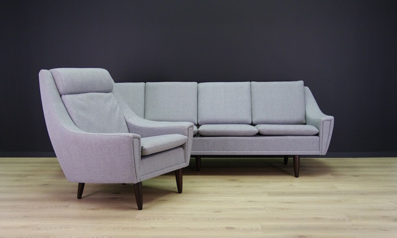 Grey armchair, Danish design, 1970s, production: Denmark