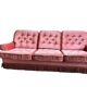 Vintage old rose canapé / armchair with fringes