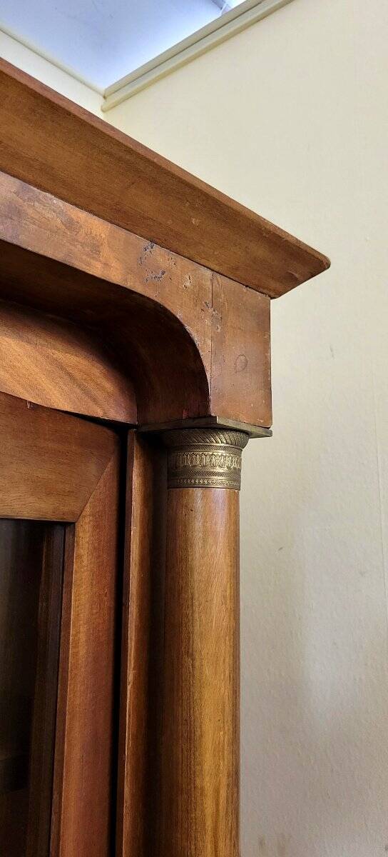 Empire mahogany three-door bookcase circa 1880-1900