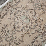 4x7 classic floral vintage tapis rug, 211x125cm
