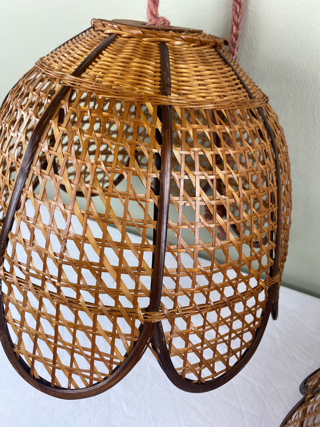 Suspension osier vintage