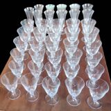 Set of 40 Daum France crystal glasses, Orval model