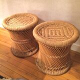 Tabouret bambou et corde