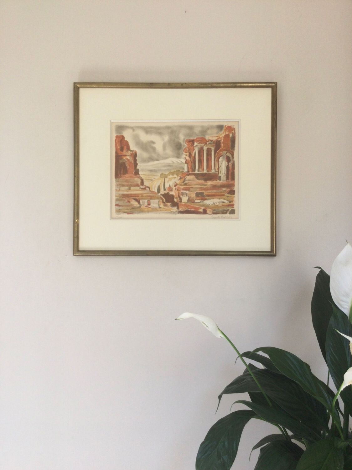 The Acropolis. Lithograph by Jean-Eugène BERSIER (1896-1978).