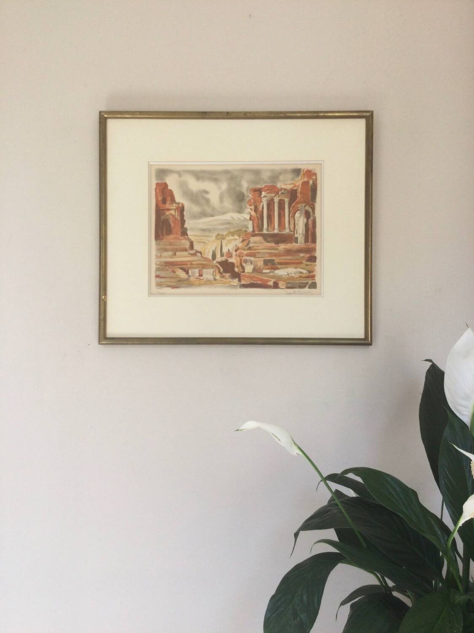The Acropolis. Lithograph by Jean-Eugène BERSIER (1896-1978).