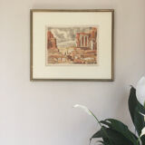 The Acropolis. Lithograph by Jean-Eugène BERSIER (1896-1978).