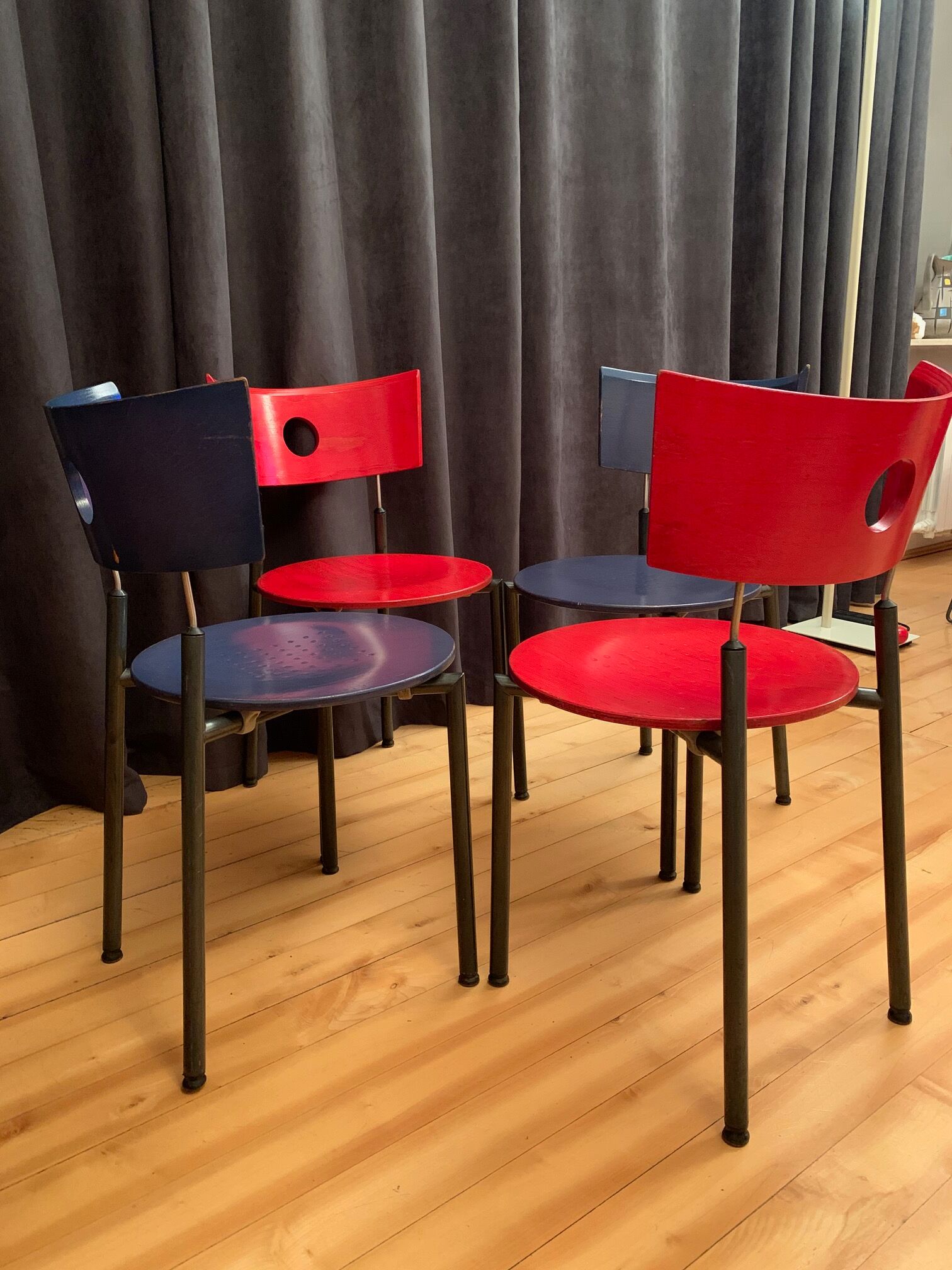 A set of four Kusch + Co chairs, 70s