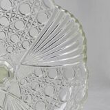 Large fruit bowl or display stand on foot in vintage/antique pressed glass
