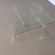 Table basse vintage de Swart. En verre acrylique avec plateau en verre.