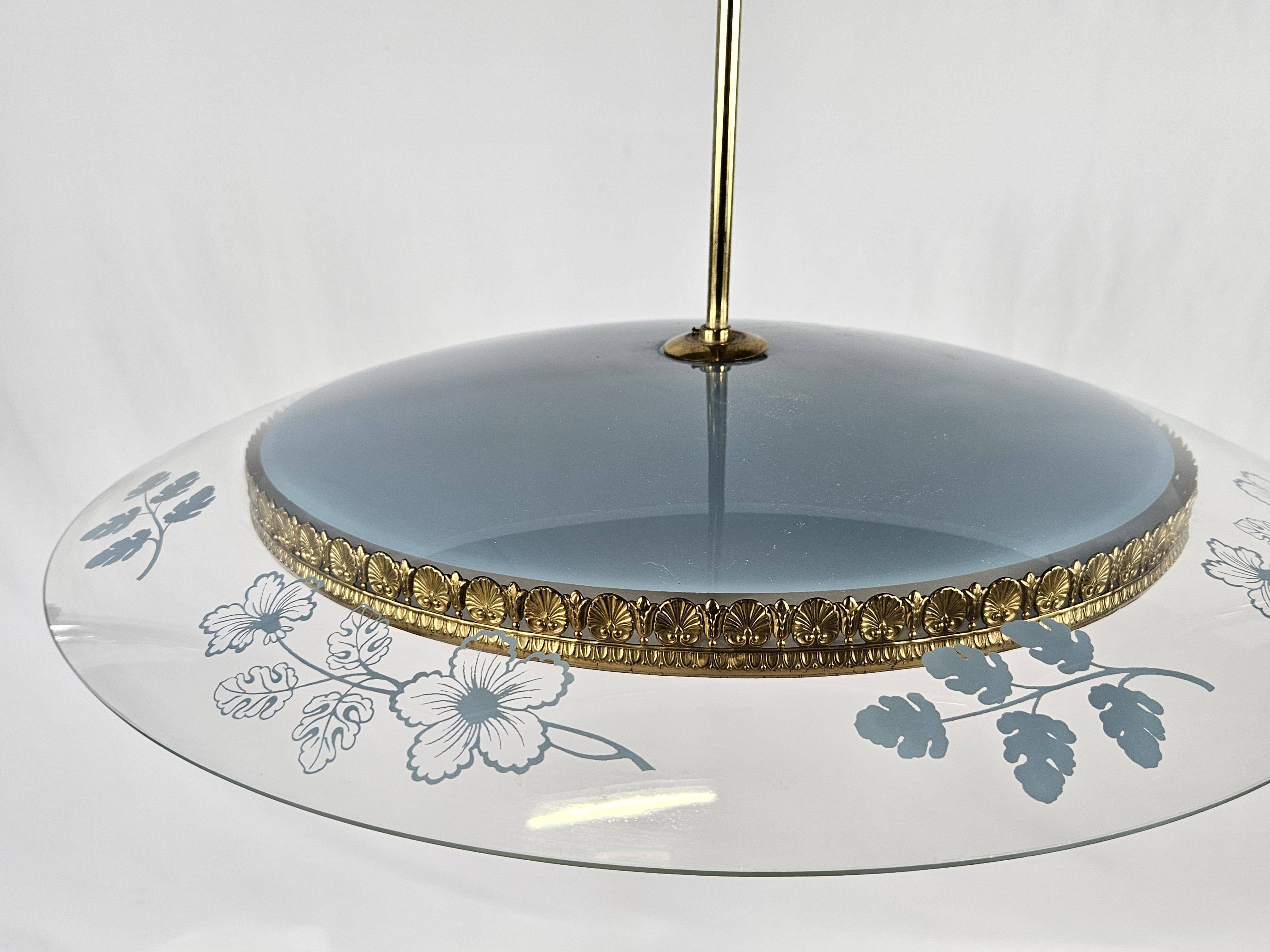 Lustre attribué à Pietro Chiesa pour Fontana Arte, années 1940