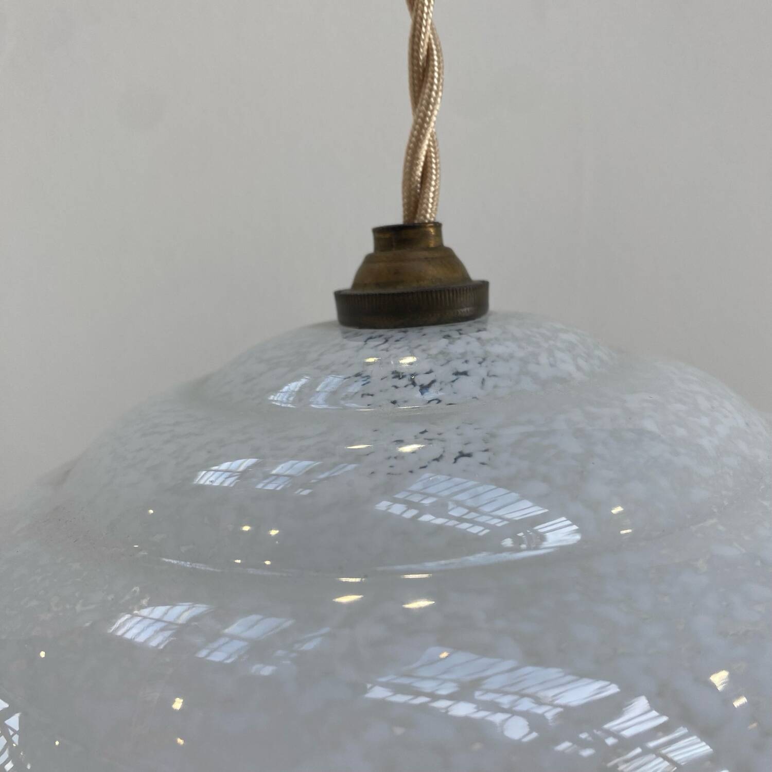 Vintage Clichy glass pendant light