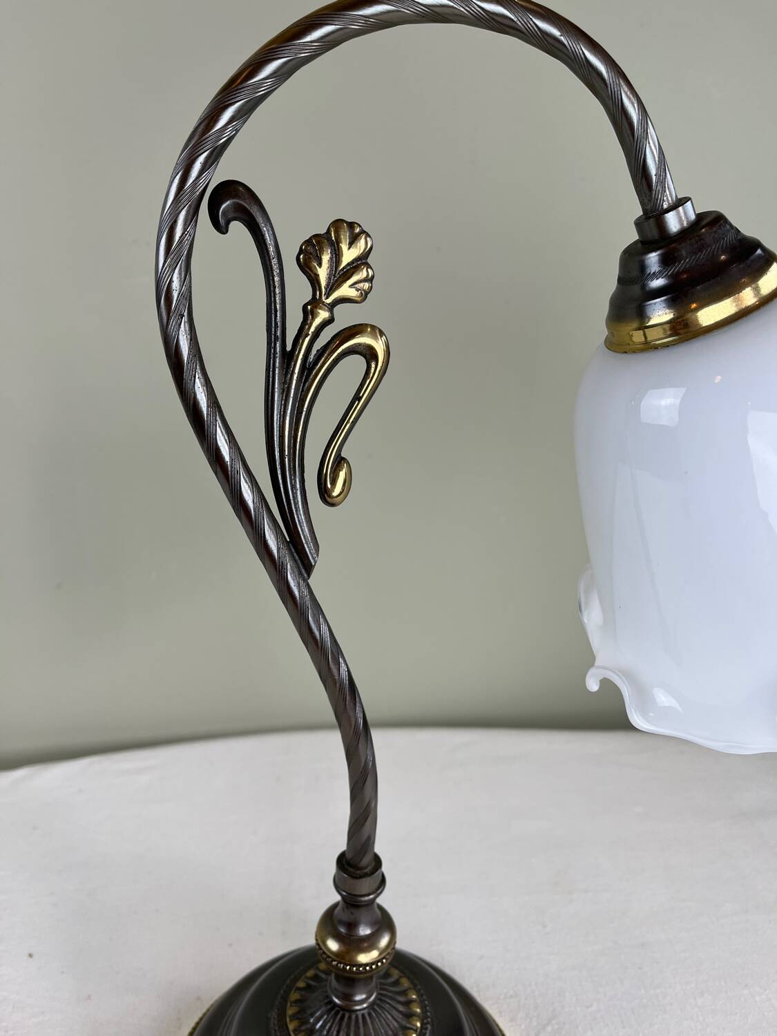 Antique tulip lamp