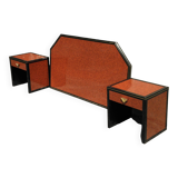 Headboard and bedside tables Pierre Vandel 1980