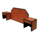 Headboard and bedside tables Pierre Vandel 1980
