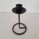Black wrought iron candlestick