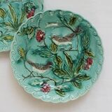 2 old plates in slurry birds Onnaing early twentieth