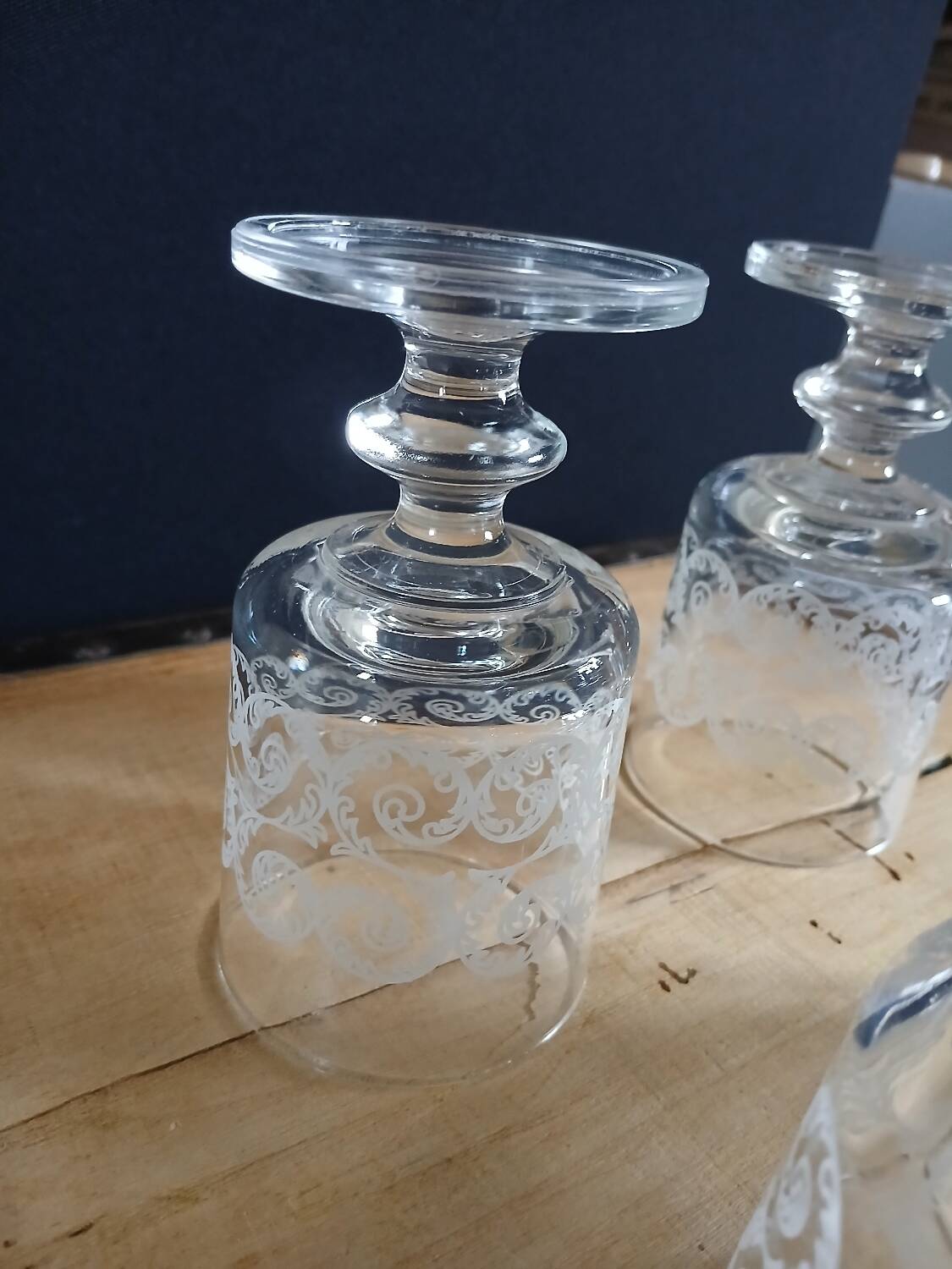 4 verres à eau vintages
