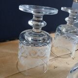 4 verres à eau vintages