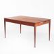 Scandinavian style teak table with two extensions. Vintage. France, 1960s