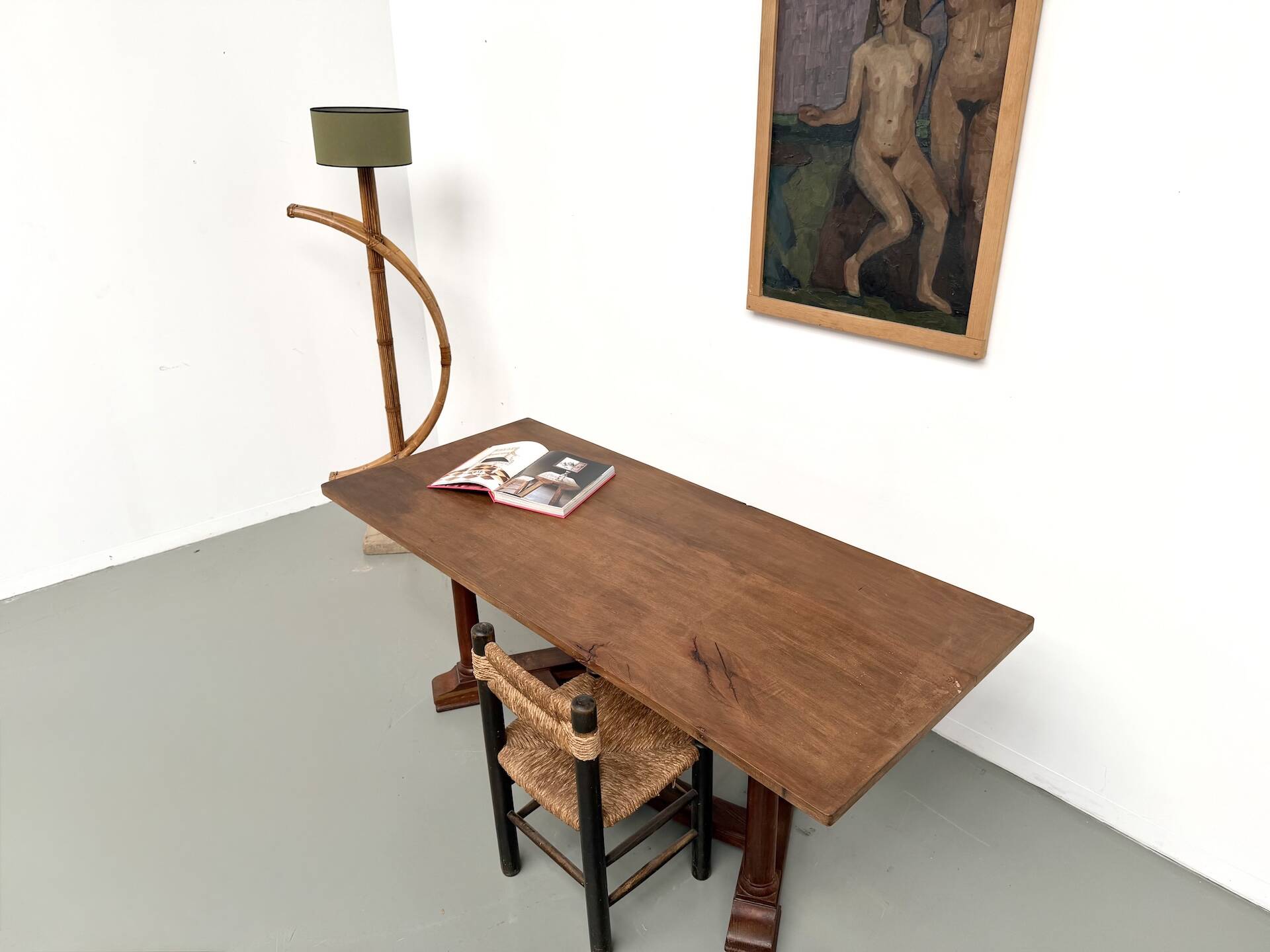 Art Deco dining table or desk in oak and beech – 1930s