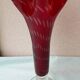 Red glass vase