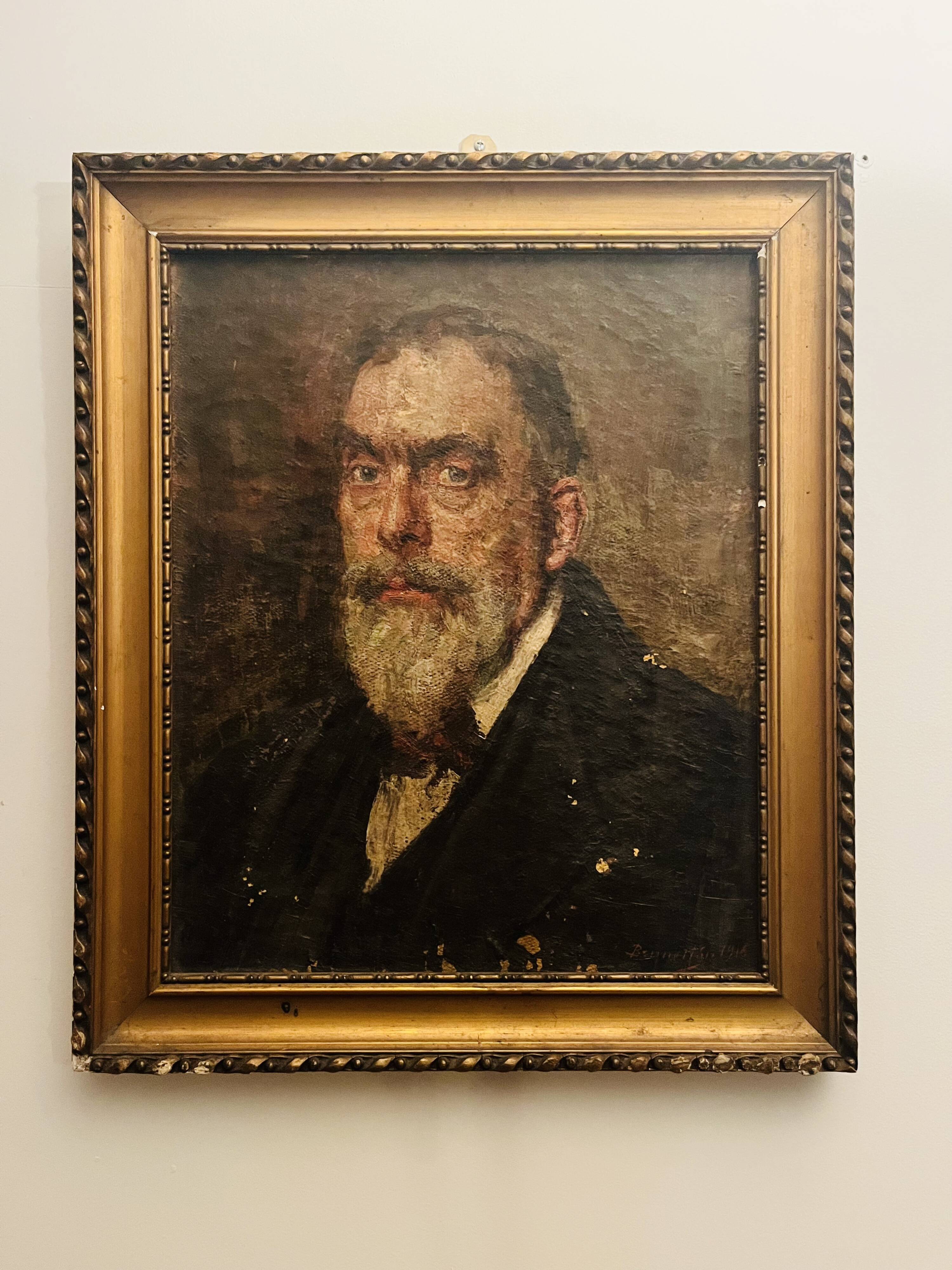 Portrait from 1916 signed by Jean Auguste Brunetton