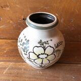 Old ceramic vase Scheurich Keramik beige vintage germany flower decor