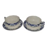 Gien dolphin model cups and under cups