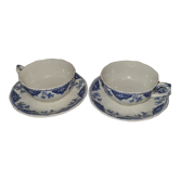 Gien dolphin model cups and under cups