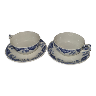 Gien dolphin model cups and under cups