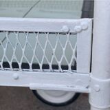Vintage openwork metal serving trolley from the 1950s