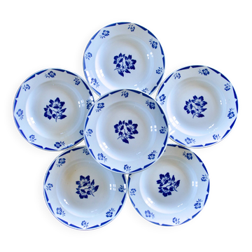 Antique Badonviller plates from the "Madelon" collection, hand-painted