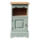 Chevet vintage en pin rénové – Vert Lézard Pure & Paint – Plateau bois natu