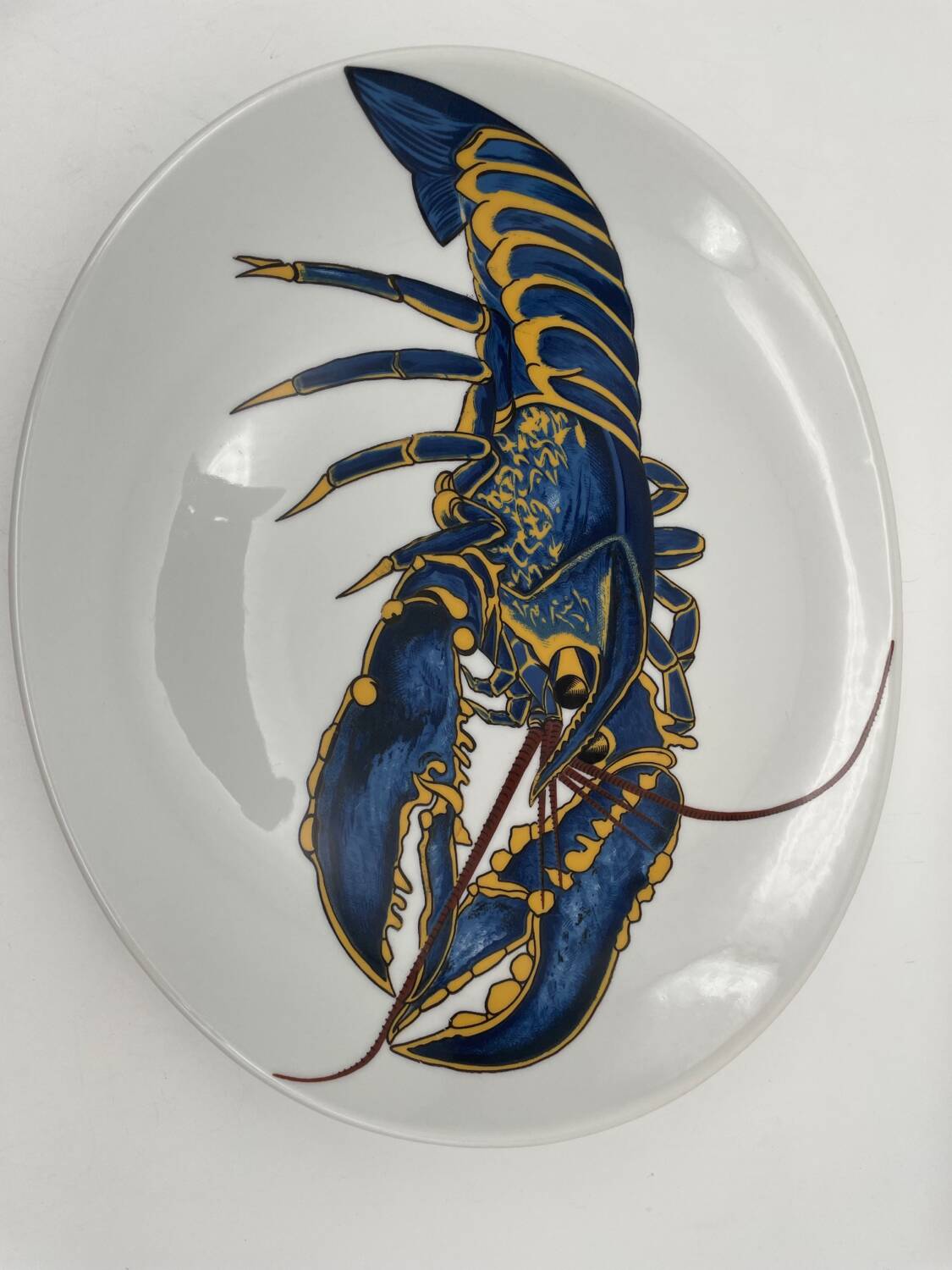 Blue Lobster Plate in Pillivuyt Porcelain