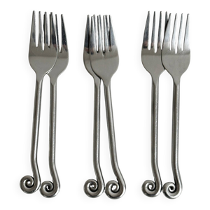 6 couverts en métal