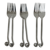 6 shiny metal cutlery sets