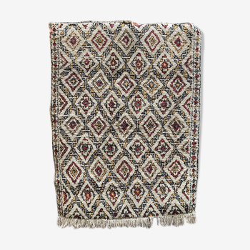 Ecru wool moroccan rug 160x118cm