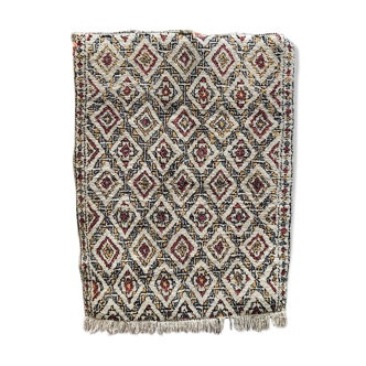 Ecru wool moroccan rug 160x118cm