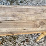 19th century bistro table in rustic stripped walnut