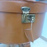 Old hat in leather box