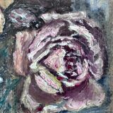 Vintage original flower oil painting, flower still life art