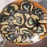 Vintage ceramic plate 70/80 signed MEH
