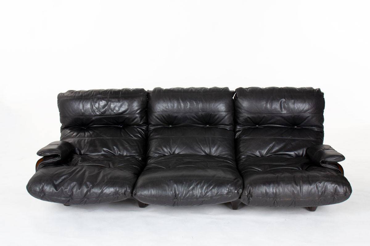 Marsala Lounge 3-Seater Leather Sofa by Michel Ducaroy for Ligne R