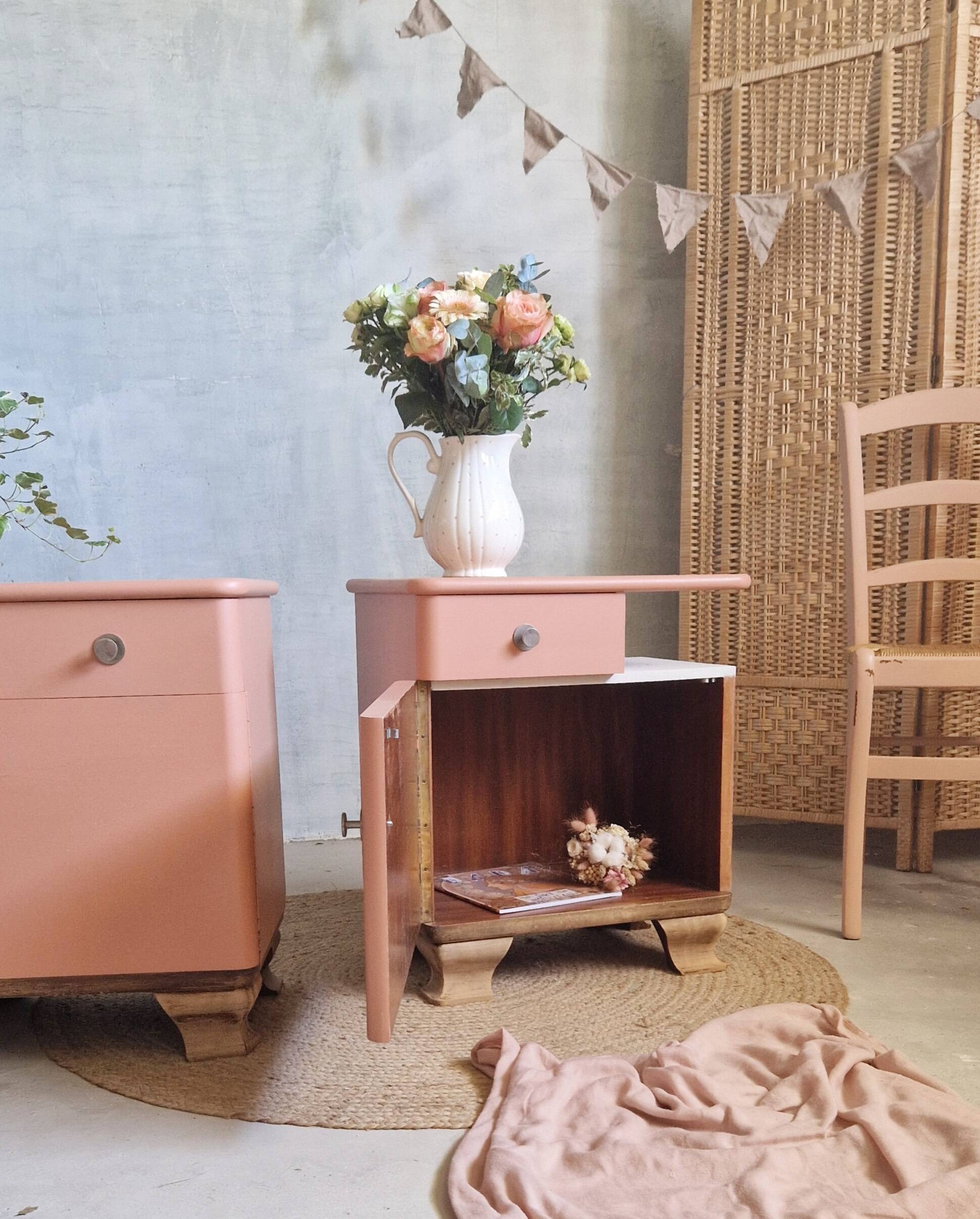 Pretty pair of art deco bedside tables