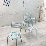 Set of four Tolix T2 chairs, circa 1950.