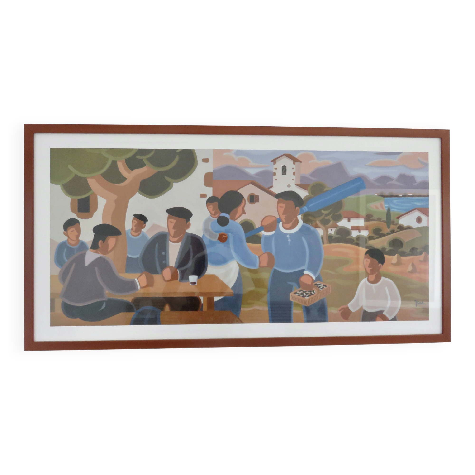 Large reproduction of Pier "Basque Scene" Basque Country